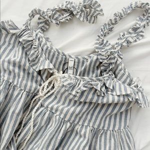 zara striped lineny tank 🤍